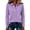 Light Purple #69, variant on WULMLEO 3/4 Sleeve Tops for Women Dressy Casual Button Collared Polo Golf Shirts Khaki S