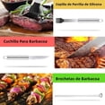 thumbnail image 2 of Herramientas para Asar Barbacoa: Utensilios para Parrilla de Acero Inoxidable con Espátula, Tenedores, Pinzas y Cuchillo, 2 of 4