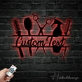 thumbnail image 2 of Handmadetneonsign Personalized Hair Stylist Salon Metal Wall Art LED Light - Custom Barber Shop Sign, 2 of 5