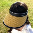 thumbnail image 4 of Uooqdmx Sun Visor, Sun Hat, Tennis Visors for Women, Beach Summer Sun Hat for Casual Everyday Wear or Outdoors, Summer Essentials, Yellow One Size, 4 of 5