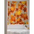 thumbnail image 3 of Sheer Curtains 72 inches Long, Fall Thanksgiving Pumpkin Maple Leaf Linen Bottom Light Filtering Sheer Window Curtains Rod Pocket Voile Drapes for Bedroom Living Room, 52"W x 72"L 2 Panels, 3 of 7