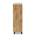 thumbnail image 5 of Baxton Studio Coolidge Modern and Contemporary Oak Brown Finished Wood 3-Door Shoe Storage Cabinet with Drawer, 5 of 13