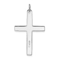 thumbnail image 4 of Sterling Silver Enameled & Blue CZ Cross Pendant Charm, 4 of 4