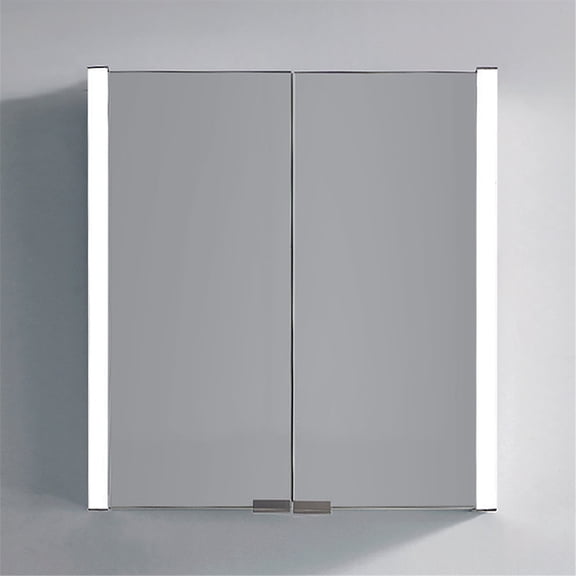Dawn DLEDLV15 LED Wall Mirror Medicine Cabinet w/ White Frame & IR Sensor