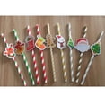 thumbnail image 2 of Toddmomy Round Tube Paper Straws With Toppers For Cake Decoration And Drinking 19.7 x 4 x 0.6 in 50Pcs Party Supplies, 2 of 8