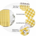 thumbnail image 6 of Yellow Waterproof Fabric Shower Curtain,Country French Rustic Buffalo Plaid Modern Art Waterproof Fabric Shower Curtain for Bathroom Curtains Bathtubs Shower Curtains with 12 Hooks Stall 54x78in, 6 of 8