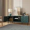 thumbnail image 6 of HLR 63" TV Stand, for TVs up to 75", Mid-Century Wood Entertainment Center for Living Room, Green, 6 of 7