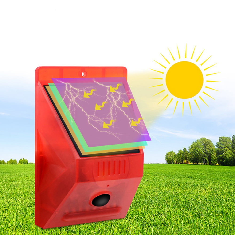  MAIXI Alarma de advertencia solar cuernos de seguridad sirenas  129db detector de movimiento alarma alarma de sonido al aire libre IP65  impermeable para el hogar, patio, granja, villa, trastero : Todo