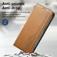 thumbnail image 7 of Dteck Flip Wallet Case for Samsung Galaxy A36 5G,Leather Magnetic Folio Cover with Card Holder Kickstand Shockproof TPU Full Body Protective Phone Case,Brown, 7 of 7
