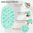 thumbnail image 3 of Unique Bargains Scalp Massager Silicone Scalp Scrubber Women's Scalp Brush Shower Hair Massager for Deep Clean Green, 3 of 7