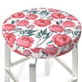thumbnail image 3 of Rateoe Rose Flowers Pattern Round Bar Stool Seat Covers,Washable Stool Cushion Slipcover Elastic Bar Chair Covers for 12-14 Inch Chair -14 inch, 3 of 7