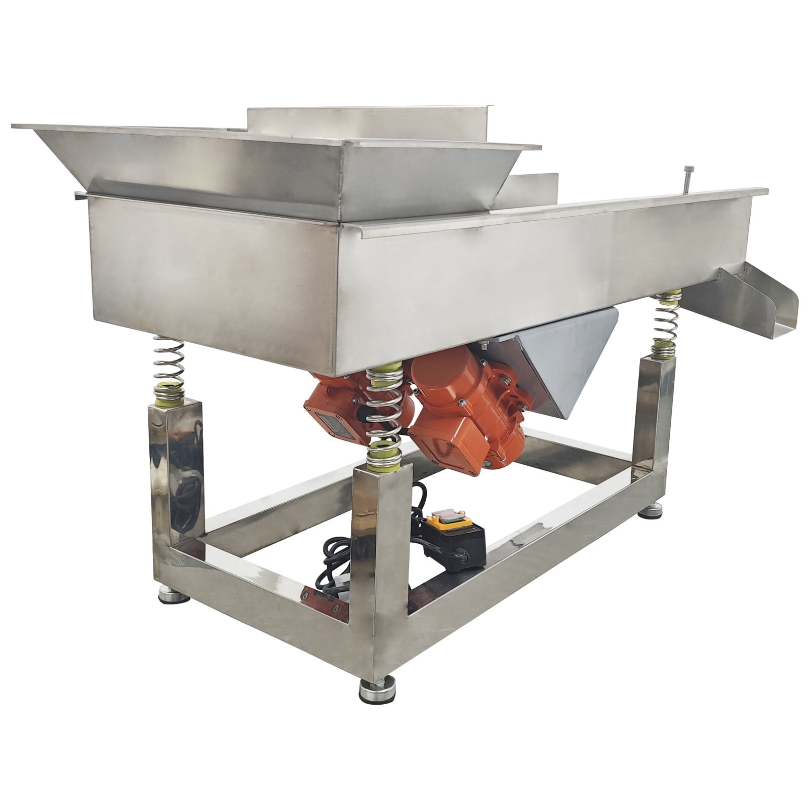 TB610 Full Stainless Steel Linear Vibrating Screen 7mm Round Hole Screen Dual Motor 120W*2
