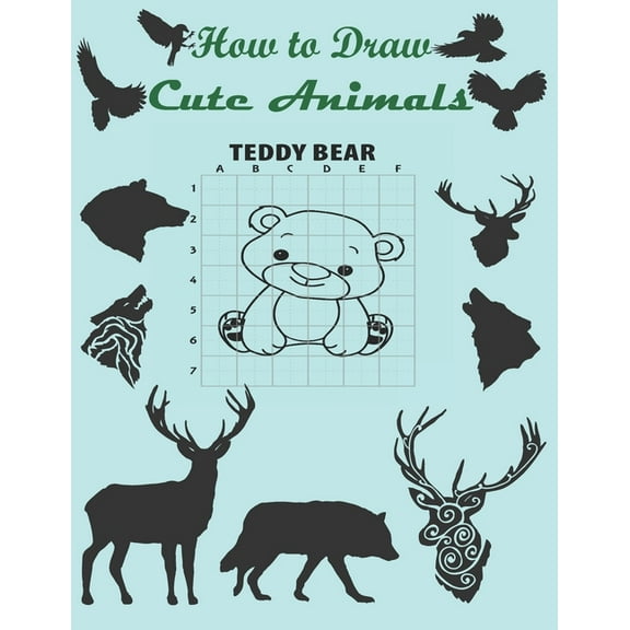 How to Draw Cute Animals: Animal Drawing Book, This children's Draw book is full of happy, smiling, beautiful Animals. F, (Paperback)