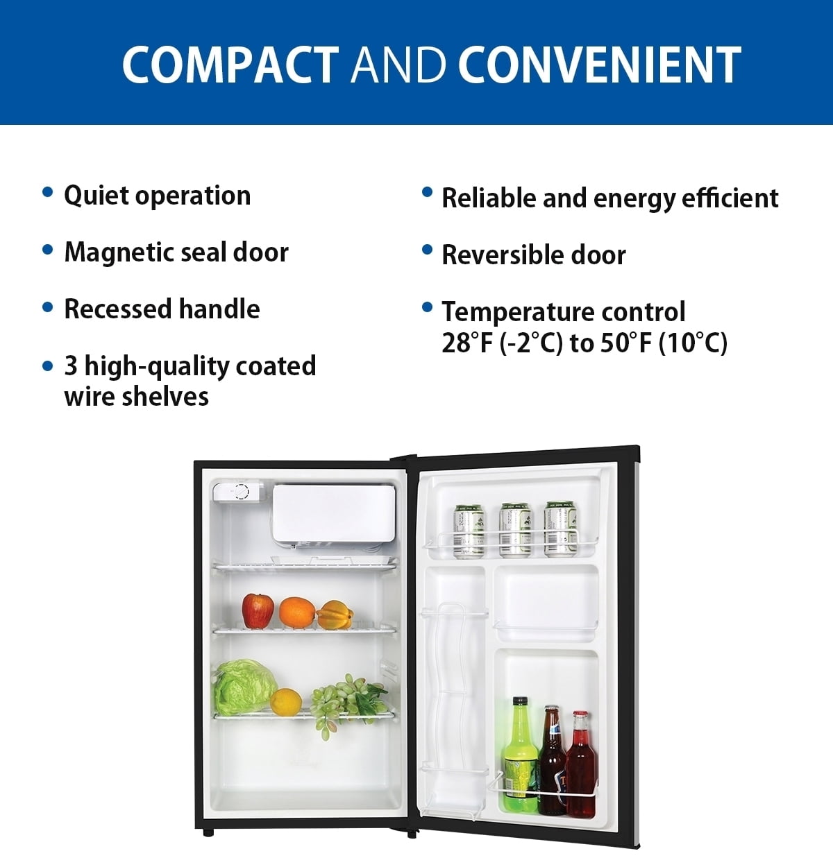 Koolatron Bc130ss 4 4 Cu Ft 124 L Compact Refrigerator Walmart Com Walmart Com