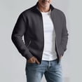 thumbnail image 6 of Bxsruta Mens Full Zip Athletic Jacket Stand Collar Workout Track Jacket Quilted Casual Outerwear, 6 of 8