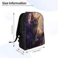 thumbnail image 4 of Fotbe Purple Flower Lazy Cat Travel Laptop Backpack, Business Slim Sturdy Laptops Backpack, Water Resistant College School Computer Bag Gift for Men & Women Fits 15.6 Inch Notebook, 4 of 8