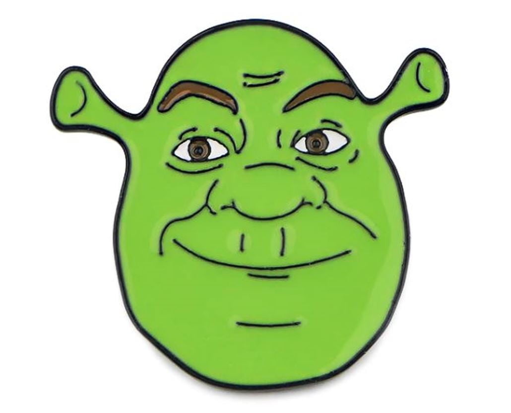 Shrek Meme Face Enamel Pin