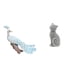 thumbnail image 1 of Estatua del pavo real,Estatua de pavo real,adorno de escritorio creativo y divertido,Escultura decorativa de pavo real para decoración del hogar,Figura de escritorio,Estatua de gato,linda, 1 of 8