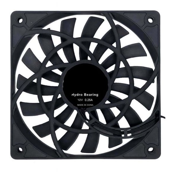 Ventilador de refrigeración PWM silencioso de 120 mm y 12 cm, delgado, de 12 mm, nuevo, 120 x 120 x 12 mm, CC 12 V, 0,25 A, 1400 RPM, para chasis de ordenador y PC.
