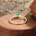 thumbnail image 4 of 8X10 mm Round Emerald Engagement Ring, 925 Sterling Silver Wedding Ring, Unique Twist Ring, Vintage Bridal Ring, Five Stone Anniversary Ring, Promise for Love, 4 of 4