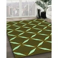 thumbnail image 3 of Ahgly Company Machine Washable Indoor Round Transitional Green Onion Green Area Rugs, 3' Round, 3 of 7