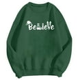 thumbnail image 3 of Christmas Believe Sweatshirts for Women 2025 Long Sleeve Crewneck Graphic Sweatshirt Holiday Pullover Tops, 3 of 5