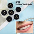 thumbnail image 2 of 3/4/5 unids/caja Dental diente gema imitación dientes cristal ornamento hecho a medida varias formas belleza diamante joyería decoración bucal Gao Jinjia LED, 2 of 2