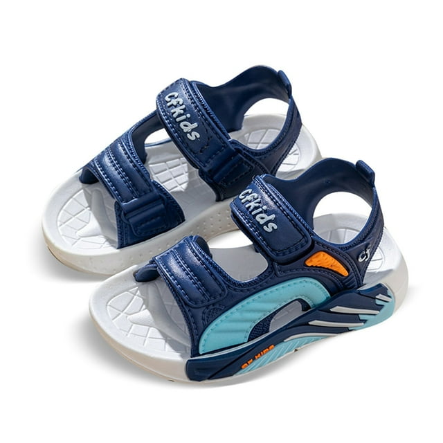 MIASHUI Boys Beach Sandals Summer Breathable Lightweight Outdoor Shoes,Blue,8-9 Years