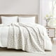 thumbnail image 3 of Manta de microfibra reversible CREVENT 50''X60'' ultra suave para sofá cama beige a cuadros, 3 of 6