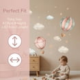 thumbnail image 5 of Unique Bargains 120 PCS Adhesive Wall Stickers Hot Air Balloon Cloud Pink 35.4" x 11.8", 5 of 8
