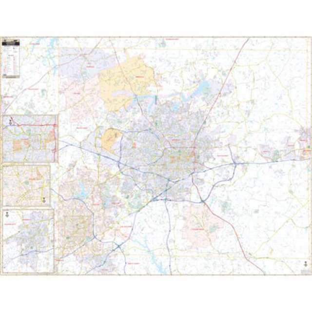 UniversalMap 17642 Greensboro NC Carte Murale
