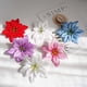thumbnail image 2 of 1 Paquete de Tela de flores artificiales moradas ANGGREK Flor de Navidad 13CM, 2 of 8