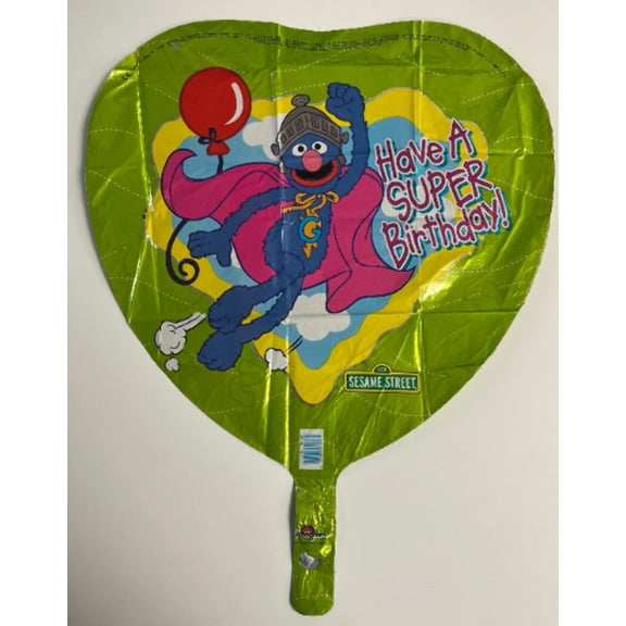 18 GROVER Have A SUPER Birthday Balloon  Party Supplies Decorations Foil Mylar Balloon