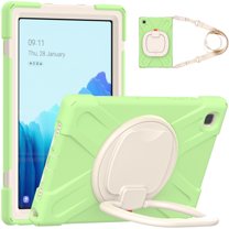 XYX Case for Samsung Galaxy Tab A7 10.4 inch SM-T500/SM-T505, 360 Degree Rotating Hand Grip Shockproof Cover with Shoulder Strap, Matcha Green