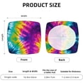 thumbnail image 2 of 6 Packs Removable Chair Seat Covers for Dining Room, Rainbow Tie Dye Stretchable Office Kitchen Chair Slipcovers Cushion Protector Colorful Furniture Decor, 16.9x16.9 Inches, 2 of 6