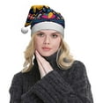 thumbnail image 5 of Fuzoiu Cinco De Mayo Floral Print Santa Hat Christmas Hat for Adults,Santa Hats with Pompom, Unisex Xmas Holiday Hat for Christmas New Year Festive Party Supplies, 5 of 6