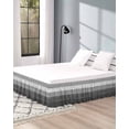thumbnail image 4 of Grey Ombre Bed Skirt Queen Size 18 Inch Drop, Wrap Around Bed Skirts, Farmhouse Vintage Wooden Grain Texture Elastic Bedskirt Pleated Bed Frame Cover Luxurious Dust Ruffle for Queen Bed, 4 of 6