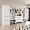 thumbnail image 6 of RichYa 71"H Tall Entryway Storage Cabinet,3 Tier Kitchen Storage Cabinets with 4 Doors for Living Room,Entryway,White, 6 of 13