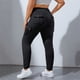 thumbnail image 2 of Pantalones de yoga para mujer con cintura ancha y pernera acampanada - Nailon/spandex, S-XXL, cintura alta, color liso, ropa deportiva, 2 of 6