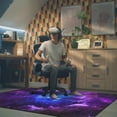 thumbnail image 2 of Gaming Chair Mat for Carpet Hardwood Tile Floor,36"x48" Gaming Rug for Gaming Room, Under Desk Non Slip Gamer Rug,Low-Pile Game Room Rug,Rubber Backing Large Gaming Chair Floor Mat,Galaxy Starry, 2 of 4
