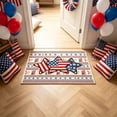 thumbnail image 4 of Deeceymbur Patriotic Independence Day Carpet Flag Rug Bathroom Mat Coffee Table Mat Entrance Door Mat Polyester Non-Slip, 4 of 6