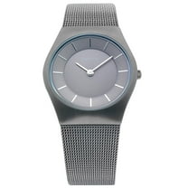 Bering 11930-077 Women's Classic Slim Grey Dial Steel Mesh Bracelet Watch