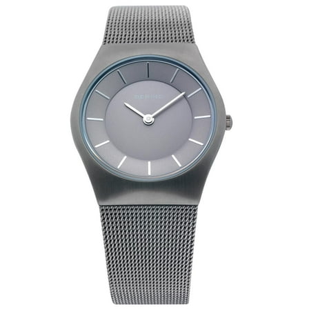 Bering 11930-077 Women's Classic Slim Grey Dial Steel Mesh Bracelet Watch