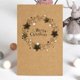 thumbnail image 1 of Papel de aluminio dorado 3d tarjetas de navidad saludos de la temporada tarjetas de felicitación de Navidad kraft, 1 of 4