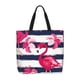 thumbnail image 1 of Fotbe Pink Flamingos Bolsa Tote con Estampado para Mujer, Bolsos con Cremallera, Bolsa de Hombro Casual de Gran Capacidad con Bolsillos Internos, 1 of 7