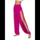 thumbnail image 3 of Pantalones Harén con Abertura Alta para Mujer, Pantalones Harén Hippies. Rosa Roja XL, 3 of 7