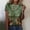 Green, variant on Women's Fashion Print Casual Point Sleeve Crew Neck T Shirt Top T Shirts Short Sleeve under 10 Womens Running Clothes Womens Casual Tees Tech Stretch Woman T Shirt Casual Extra Large Women Ladies