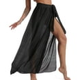 thumbnail image 6 of Beach Sarong Pareo Womens Semi-Sheer Swimwear Cover Ups Short Skirt with Tassels, 6 of 10