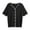 Black, variant on Rezuofi 1 Pcs Short Sleeve Contrast Cardigan Sweaters for Women Summer Casual Striped Button Down Bolero Shrug