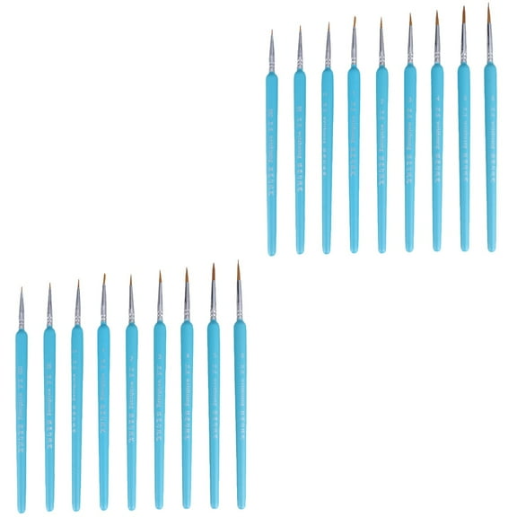 2 Pieces Fine Tip Horse Hair Paint Brushes for Car Detailing, Art, and Craft Use, Soft Bristle Detailing Brush Set